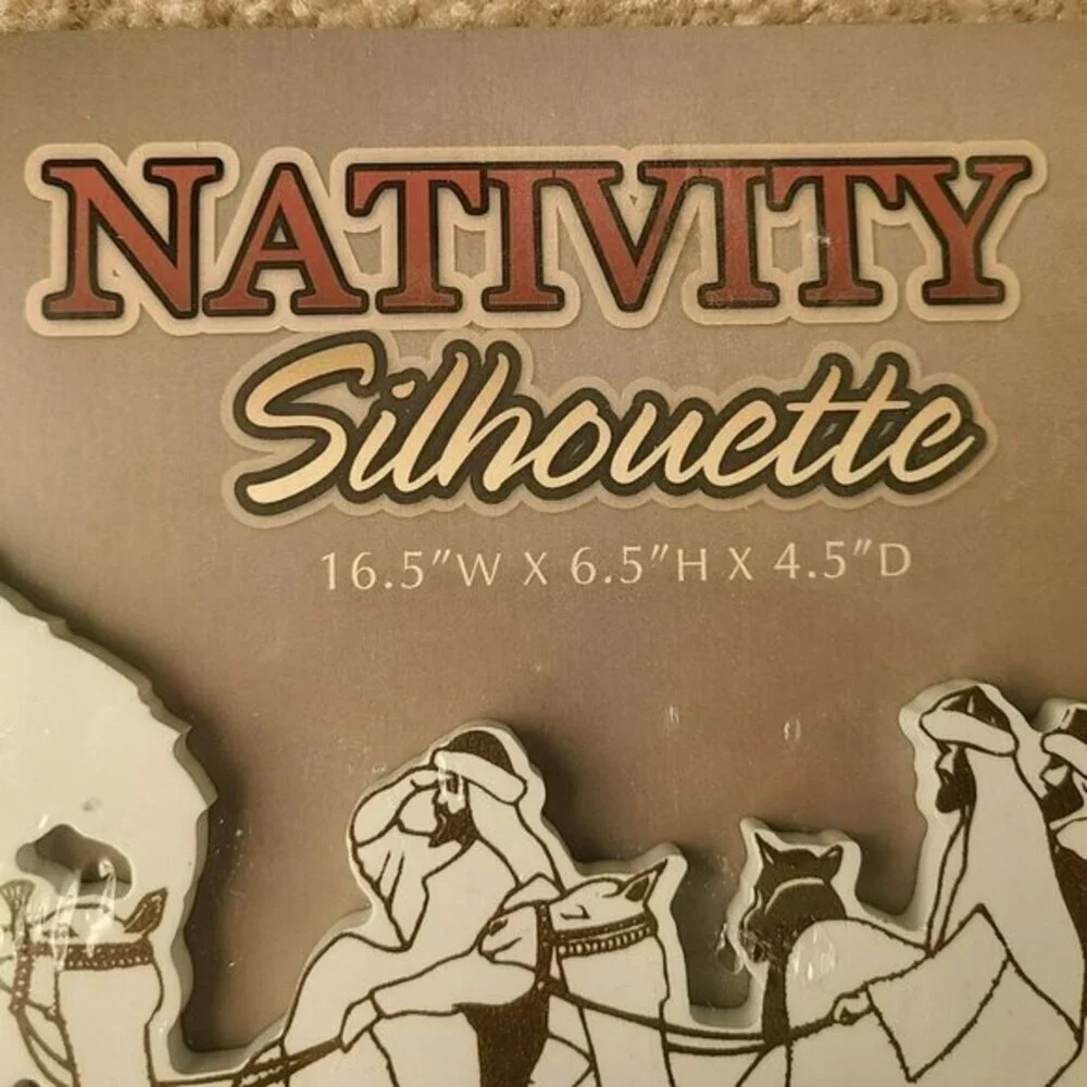 P Graham Dunn Nativity Silhouette Christmas Decor Jesus Mother Mary Wiseman  USA